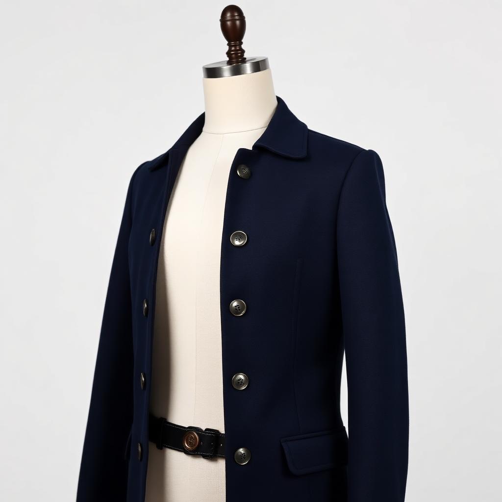 Classic Riding Jacket in navy wool