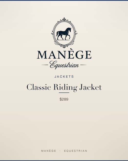Classic Riding Jacket — Manège Equestrian