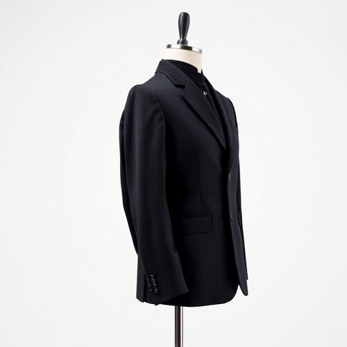 Competition Show Jacket in black pinstripe